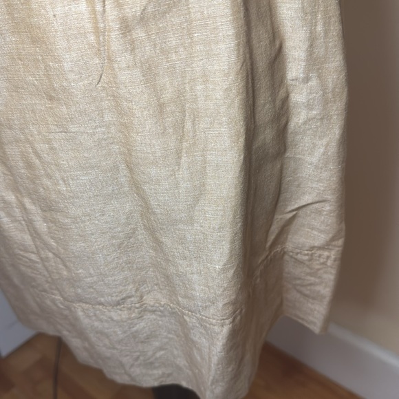 COPY BODEN Dress Cotton Linen Blend Tan Short Sleeve Size Button Top US 6p - Picture 5 of 8